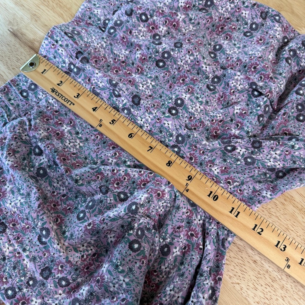 Pact Organic Cotton Floral Wide Leg Lounge Pants Size S Purple Pajama PJ - Picture 8 of 10